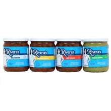 Load image into Gallery viewer, Sampler Pack (Mild, Medium, Hot, and Salsa Verde)